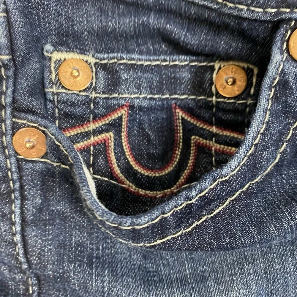 True Religion Jeans Skinny Womens Size 30 Medium Wash 30x32 USA Made Y2K - Picture 4 of 14